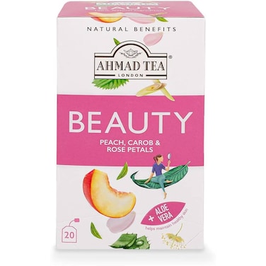 Ahmad Tea Beauty Peach Carob and Rose Petals 20 Teabags