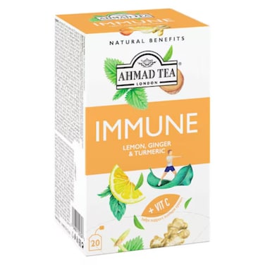 Ahmad Tea Immune Lemon Ginger and Turmeric 20 Teabags