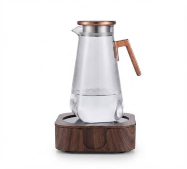 Elegant Glass Jug 1.4 Liter With Stainless Steel Lid