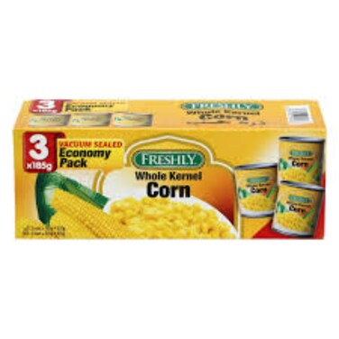 Fresgly Whole Kernel Corn 3 x 185 gr