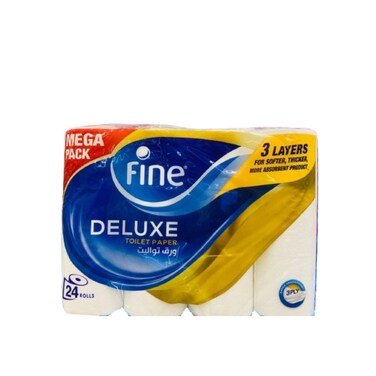 Fine Deluxe Toilet Paper 3Ply 24x140 Sheets