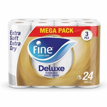 Fine Deluxe Toilet Paper 3Ply 24x140 Sheets