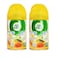 Air Wick Automatic Air Freshener Spray Refill, Sparkling Citrus Scent, 250ml x2
