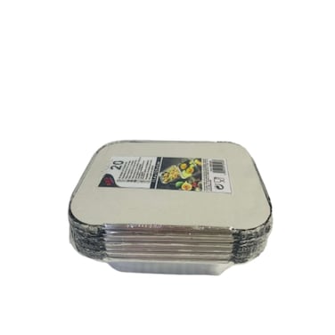 Papstar Aluminium Foil Container with Lid 20 Pieces
