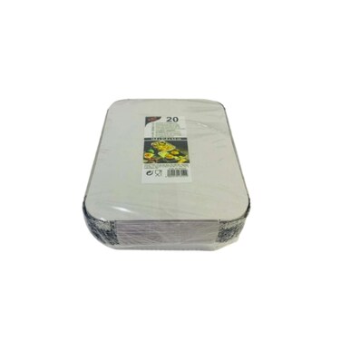 Papstar Aluminum Foil Container With Lid 20 piece