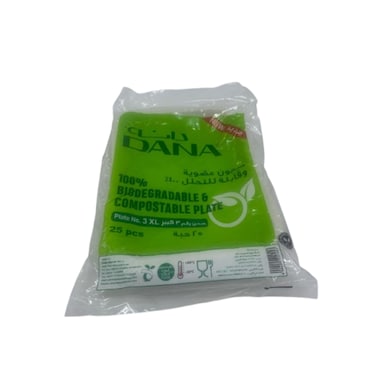 Dana Biodegradable Plate 3 25 pieces