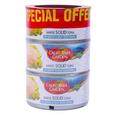California Garden White Meat Tuna In Water 185 Grams Pack Of 3