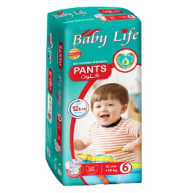 Baby Life Diapers Pants XX Large Size 6 + 18 Kg 32 Pieces