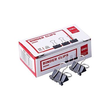 Deli Binder Clip 15Mm Black 38566