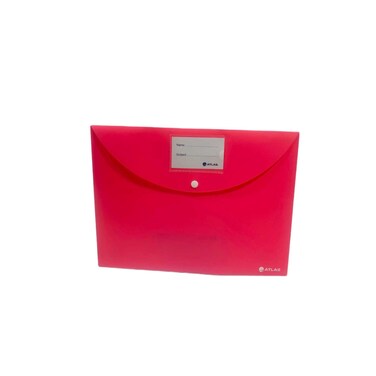 Atlas Document Bag with Name Card Red