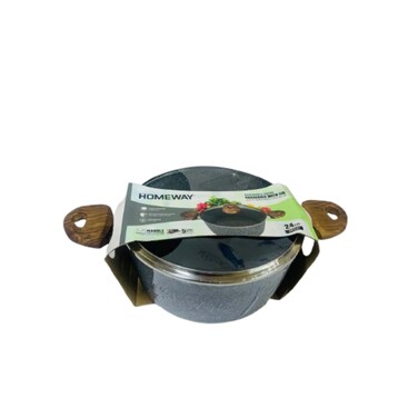 Homeway Marble Casserole with Lid 24 cm