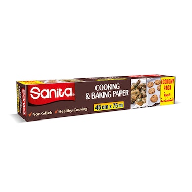 Sanita Cooking and Baking Paper Economy Pack 45cm x75 m