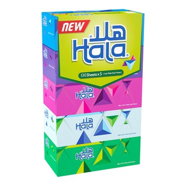 Hala Facial Tissue 5box + 130sheets x 2 ply
