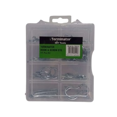 Terminator Hook &amp; Screw Eye 111 Pieces