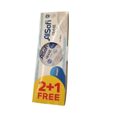 Alsafi Greek Yoghurt Plain 3 x 150 g