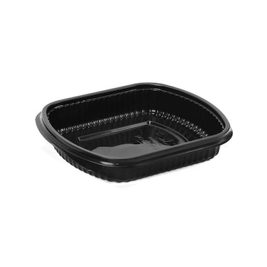 Hotpack Black Base Rectangular Container 10 Pcs