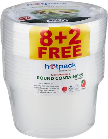 Hotpack Container 450Ml+Lid 8+2