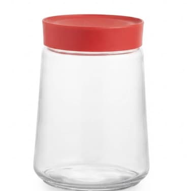 Jar With Lid Red 1 Liter