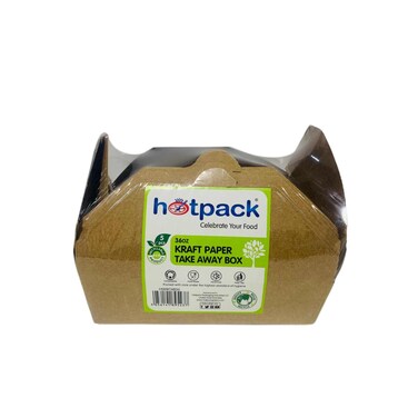 Kraft Paper Take Away Box 36oz 5 Pieces