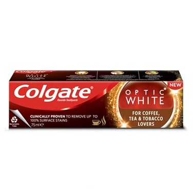 Colgate Toothpaste Optic White Coffee Tea and Tobacco Lovers 75 ml