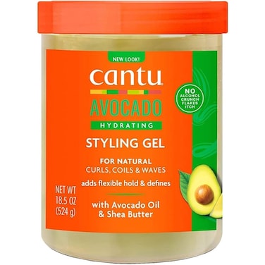 Cantu Avocado Hydrating Styling Gel with Avocado Oil and Shea 524gButter