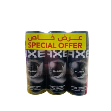 Axe Deodorant Spray Black Mcqueen 3x150ml