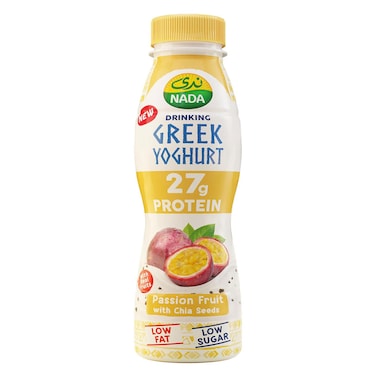 Nada Greek Yoghurt 27g Protein Passion Fruit Low Fat Low Sugar 330ml