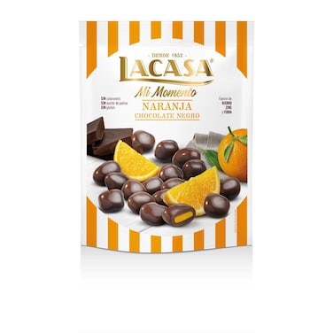 Lacasa Dark Choco Coated Orange 125 gr