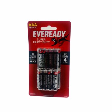 Everyday Super Heavy Duty AAA Black 18 Pack
