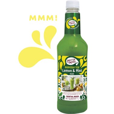 Master of Mixes Handcrafted Lemon and Mint Mixer 1L