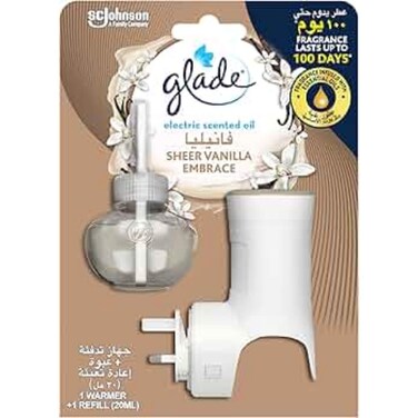 Glade Electric Scented Oil Refill Sheer Vanilla 20ml with Holder