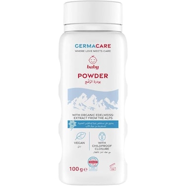 GermaCare Baby Powder with Organic Edelweiss Extract from the Alps 100g