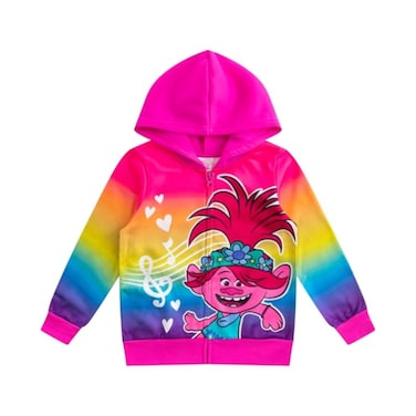 GIRLS JACKET TROLLS ZIP SL 2-8 YRS