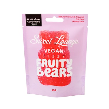 Sweet Lounge Vegan Fizzy Fruit Bears 65g