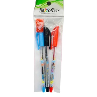 Flexoffice Gel Ball Pen 3 Pieces Set 0.7 mm