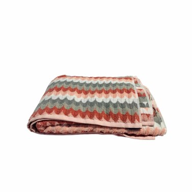 Cannon Wave Bath Sheet Pink 81 x 163 cm
