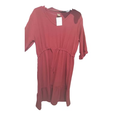 Ladies Long Dress with Hip Dory Red Size M