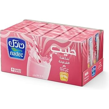 Nadec Long Life Strawberry Milk 18x200ml