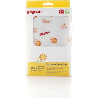 Pigeon Disposable Baby Bibs 6+ Months 20 pieces