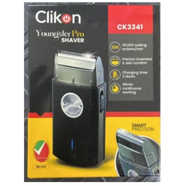 Clikon CK3341 Youngster Pro Hair Electronic Rechargeable Hair Shaver Black