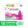 Private Organic Cotton 18 Tampons Super Unscented and without Chlorine Bleach