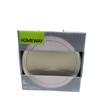 Homeway Porcelain Dinner Plate 6 pieces