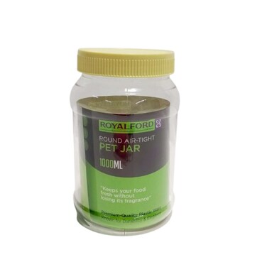 Royalford Round Pet Jar 1.0Ltr Rf11097