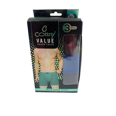 Cottny Boxer Trunk Mens Values 3 Pieces