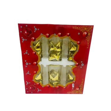 Mahmood Glass Set Gold 6 Pieces