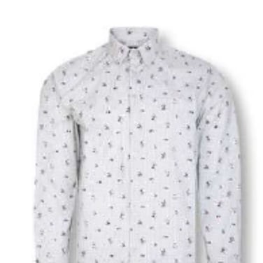 Mens Shirt Long Sleeve Tide Printed Size Medium