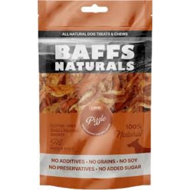 Baffs Naturals Lamb Pizzle Gluteen Free Dog Treats and Chews 120g