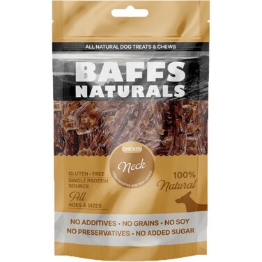 Baffs Naturals Chicken Neck Gluteen Free Dog Treats and Chews 120g