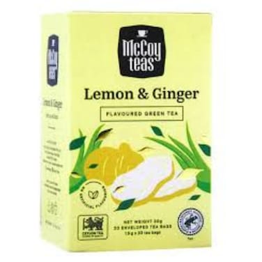 McCoy Teas Lemon and Ginger Flavoured Green Tea 20 teabags
