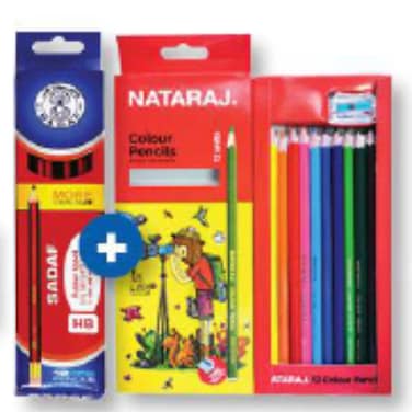 Nataraj Color Pencils 12 pieces + Pencils 12 pieces